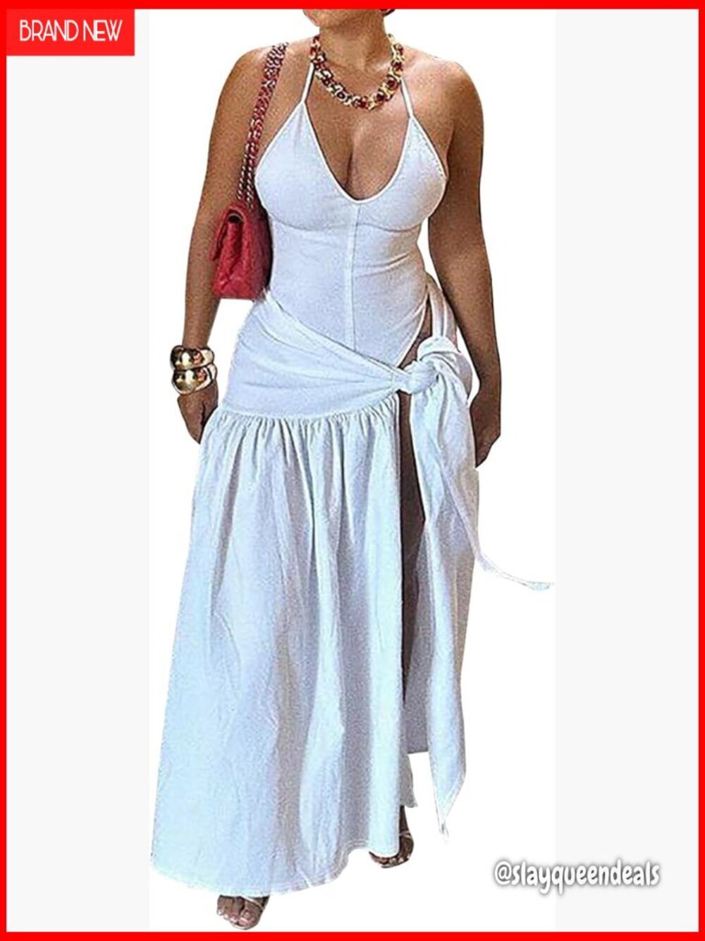2-Piece Maxi Skirt Set with Bodysuit Top, Beach Coverup, Size XL